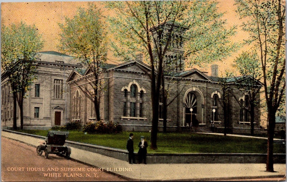 Court House and Supreme Court Building, White Plains NY Vintage Postcard X67
