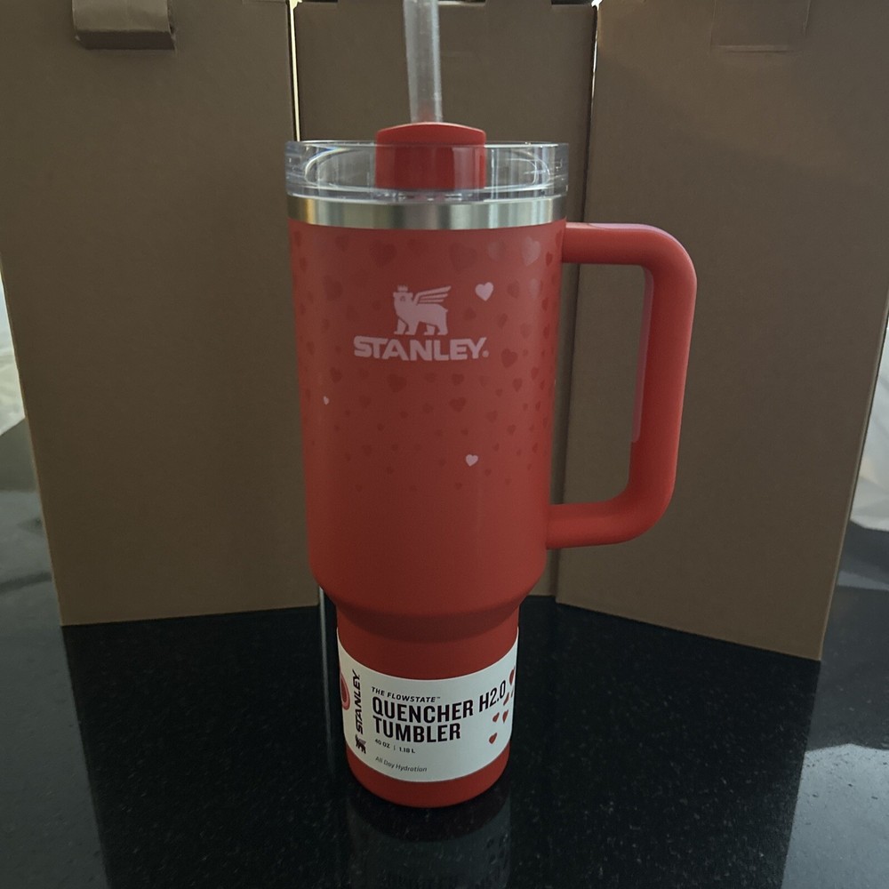 Stanley 40oz Valentine’s Day Ruby Hearts Tumbler Exclusive Red Design, Limited Edition at Target, Stay Hydrated in Style with this Unique Heart-Themed Cup
