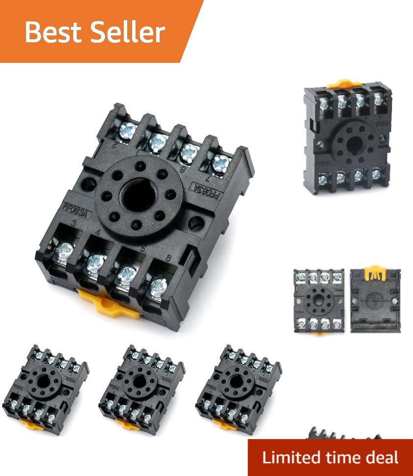 Versatile 8 Pin Relay Socket - 600 V 10A Pack of 4 for Reliable Connections