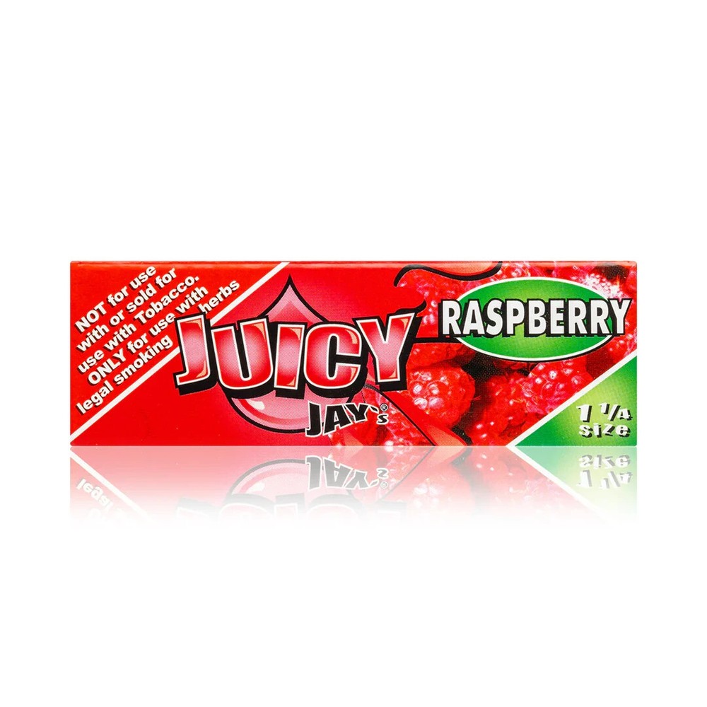 Juicy Jay’s Flavored Rolling Papers –Raspberry– 1 1/4