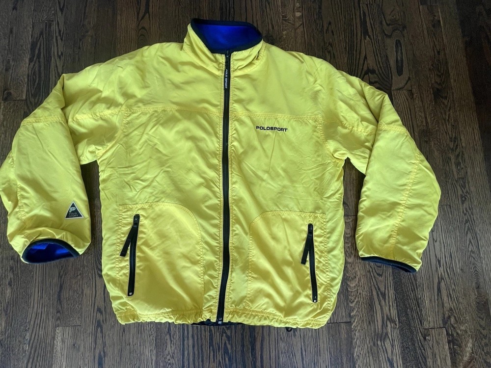 Polo Sport Ralph Lauren Y2K Mens Reversible Windbreaker/Fleece Lined Jacket XL