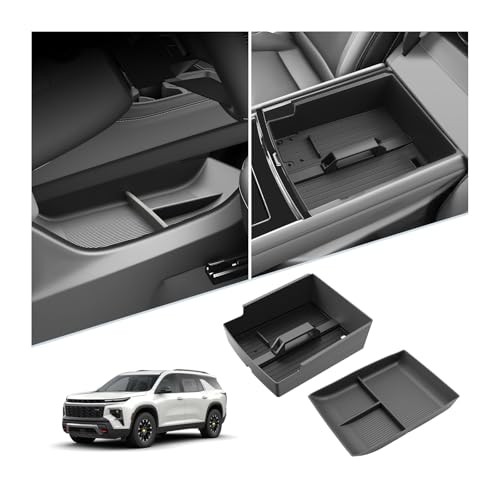 Center console organizer tray compatible with 2024-2026 Chevy Traverse, 2-Pack