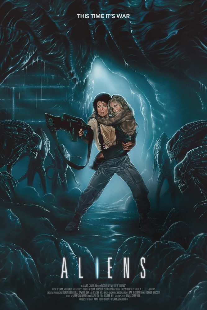 Aliens by Nick Charge 34/135 24” x 36” Screen Print Movie Art PosterEdition # 34 of 135, 24” x 36” Size, New Condition