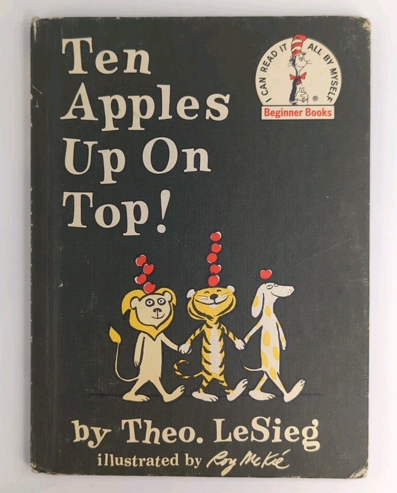 Ten Apples Up On Top (1961) Beginner Books Dr Seuss by Theo LeSieg Roy McKie