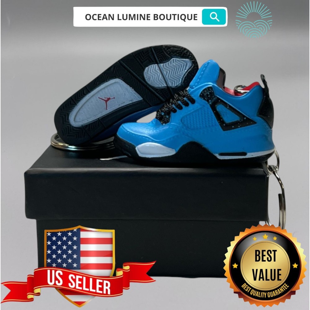 Air Jordan 3D Mini Sneaker Keychain, Shoe Keyring Shoe Box, Display Box Option