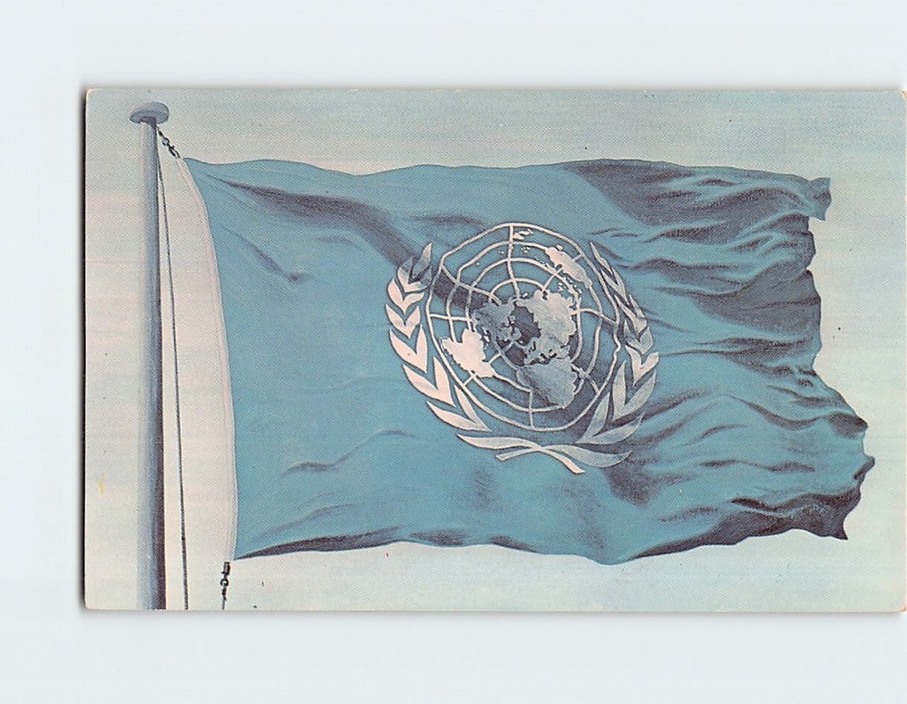 Postcard Flag of the United Nations NYC NY