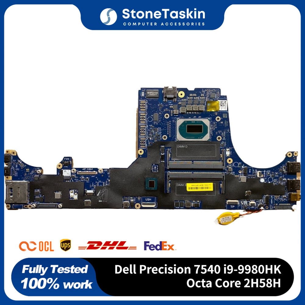 For Dell Precision 7540 Motherboard Intel i9-9980HK Octa Core 2H58H