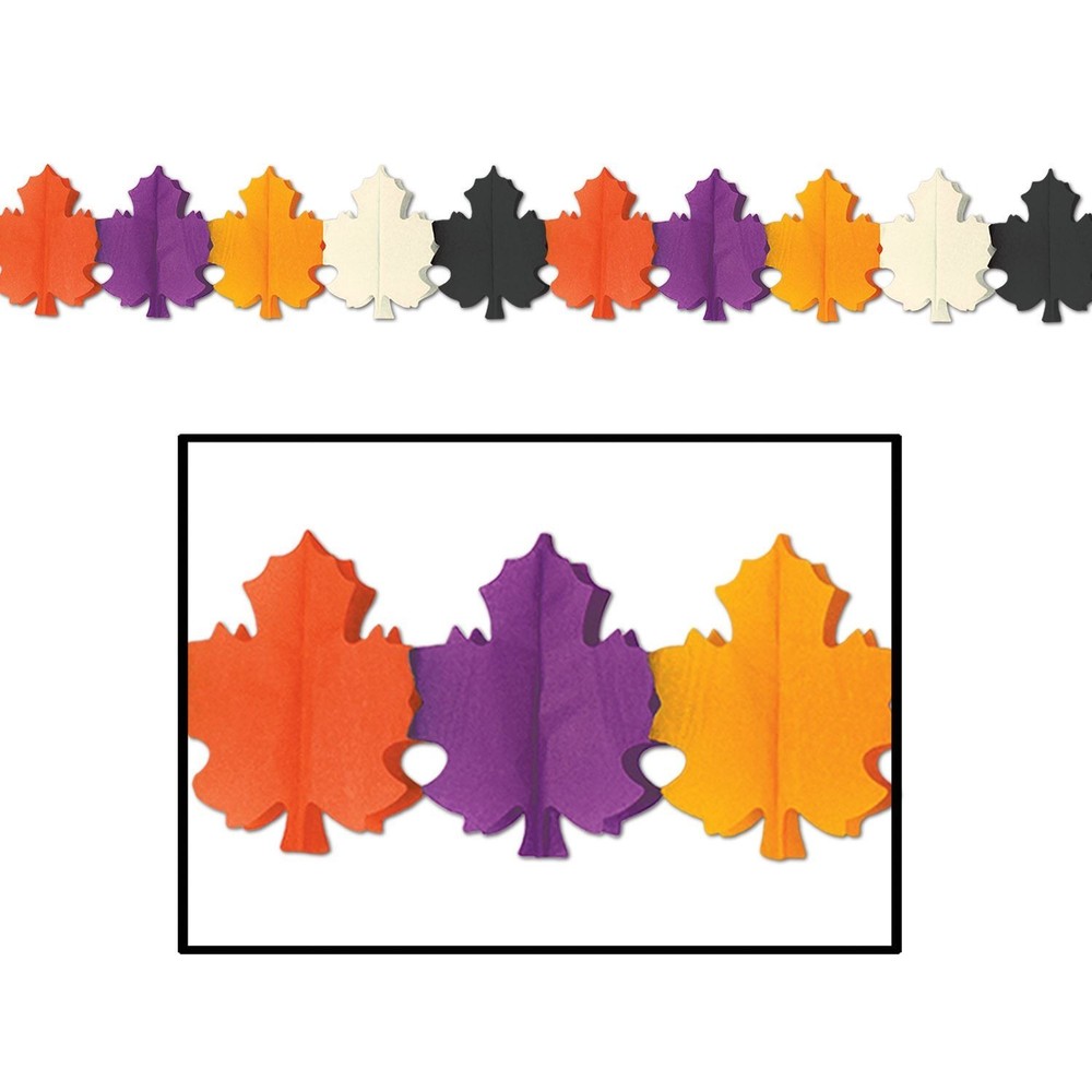 Beistle 9in x 12ft Fall Leaf Garland Party Decoration 1 Pack