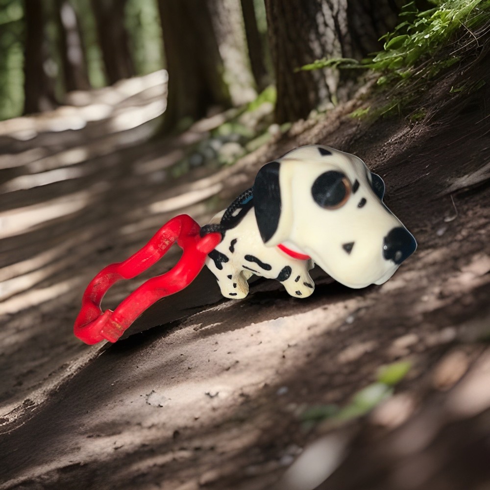 Spotted Dog Backpack Charm Keychain Bag Clip Hang Tag PVC Dalmatian Puppy Gift