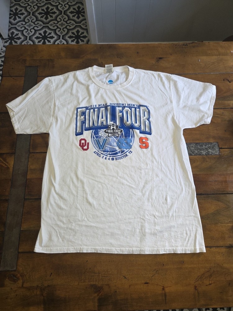 2016 NCAA Final Four Houston T-Shirt Mens Large Villanova UNC OU Syracuse Shirt