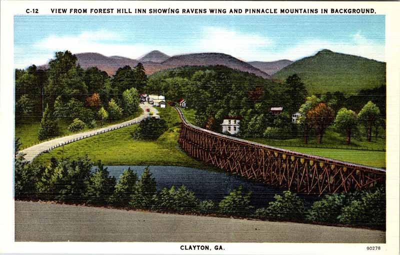 Postcard HIGHWAY SCENE Clayton Georgia GA m/09 AN0199