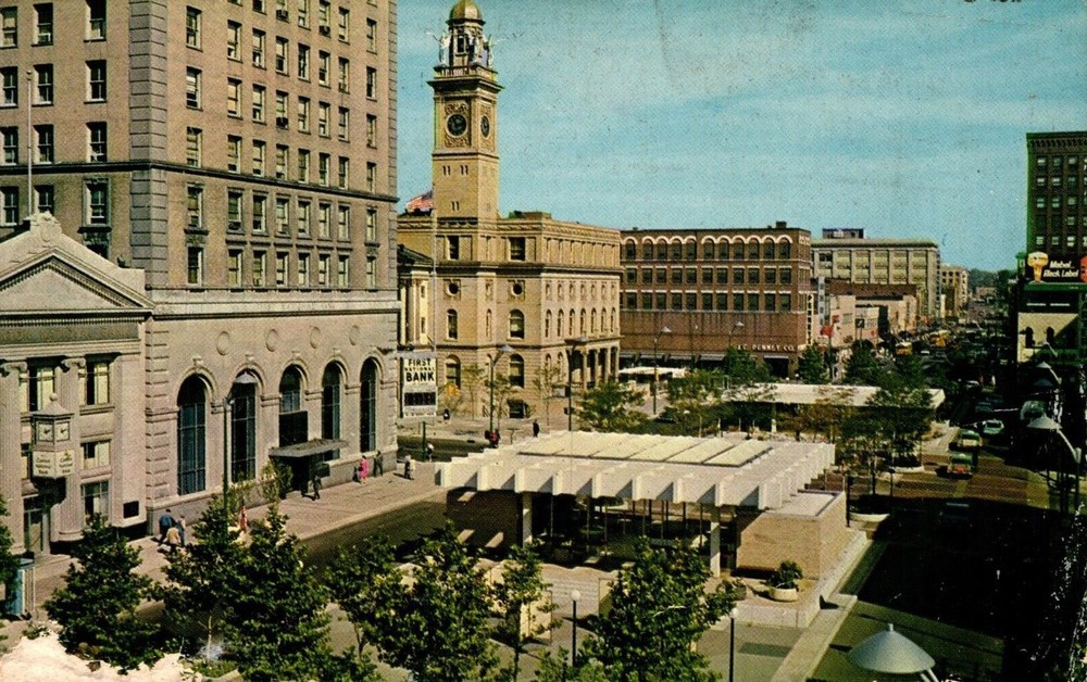 Postcard South plaza Canton, Ohio