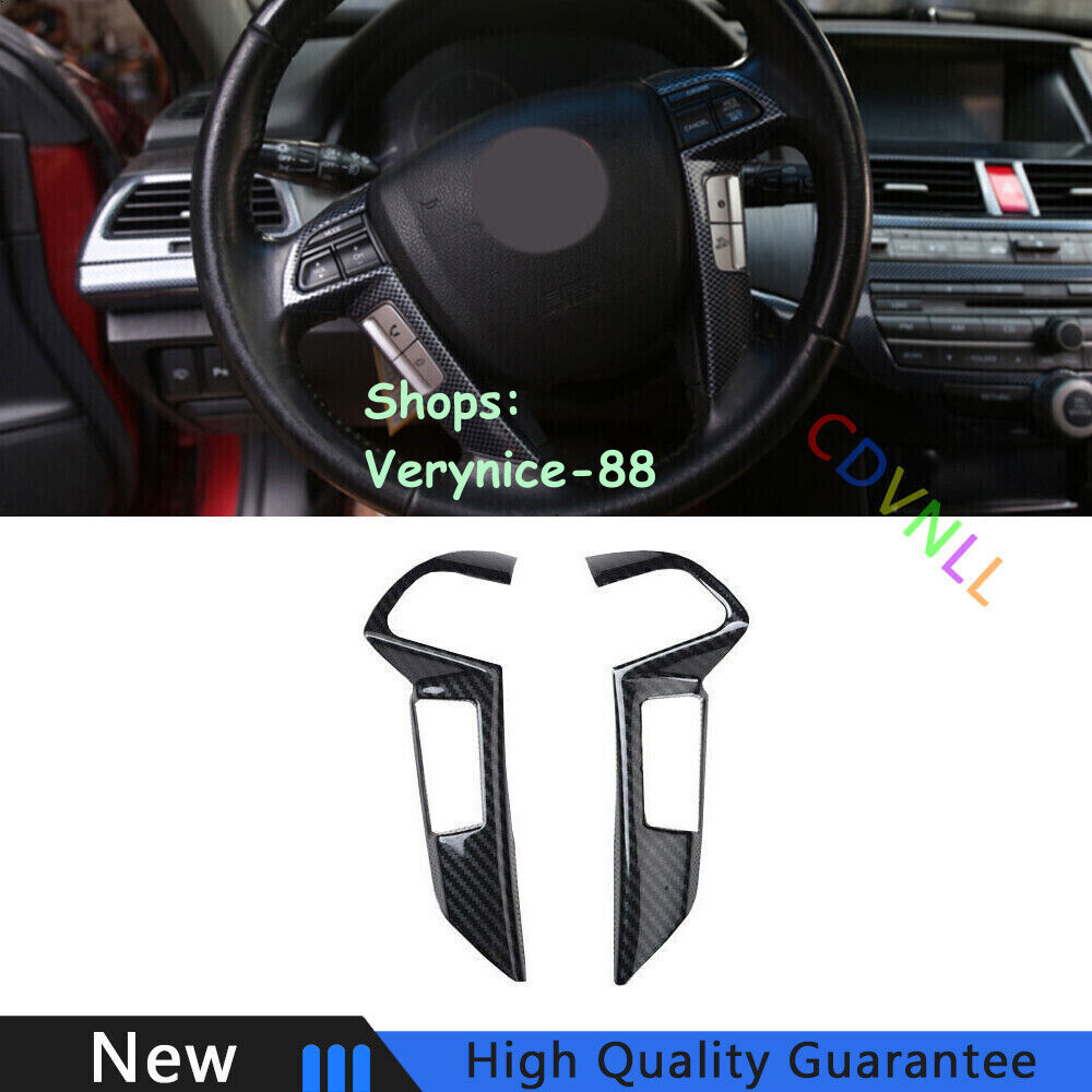 For Honda Accord Crosstour 08-2013 Carbon Fiber Steering Wheel Decor Cover Trim