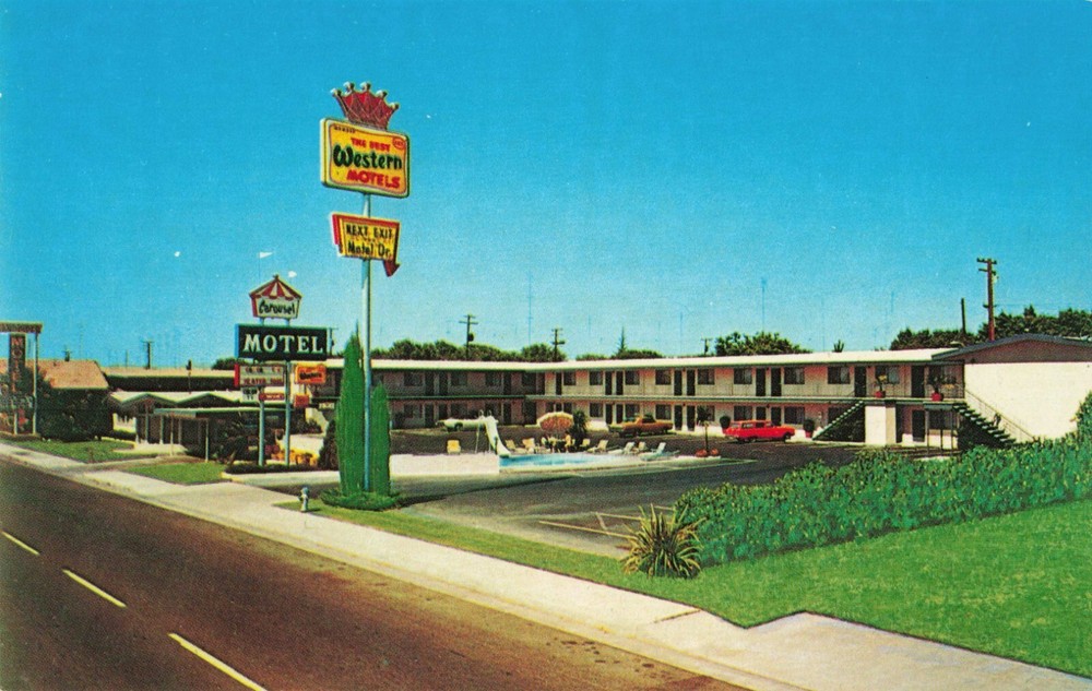 Carousel Motel Best Western Merced California CA Chrome c1970 Postcard
