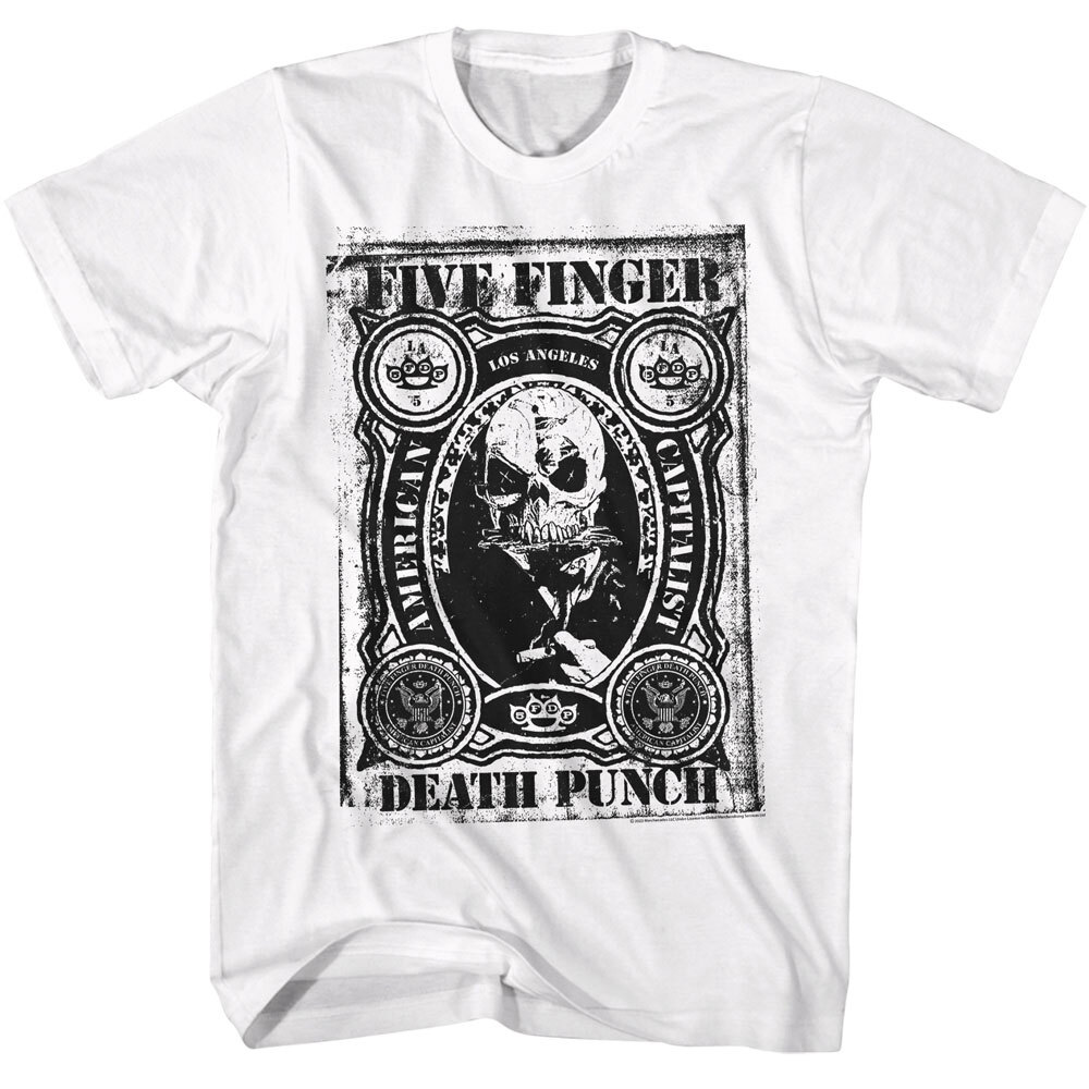 Five Finger Death Punch Mens T Shirt American Capitalist Heavy Metal Rock Band