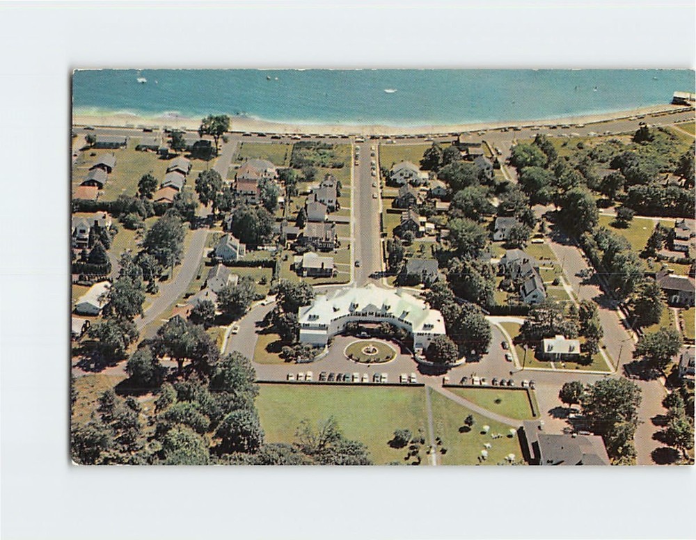 Postcard Aerial View Lighthouse Inn New London Connecticut USA
