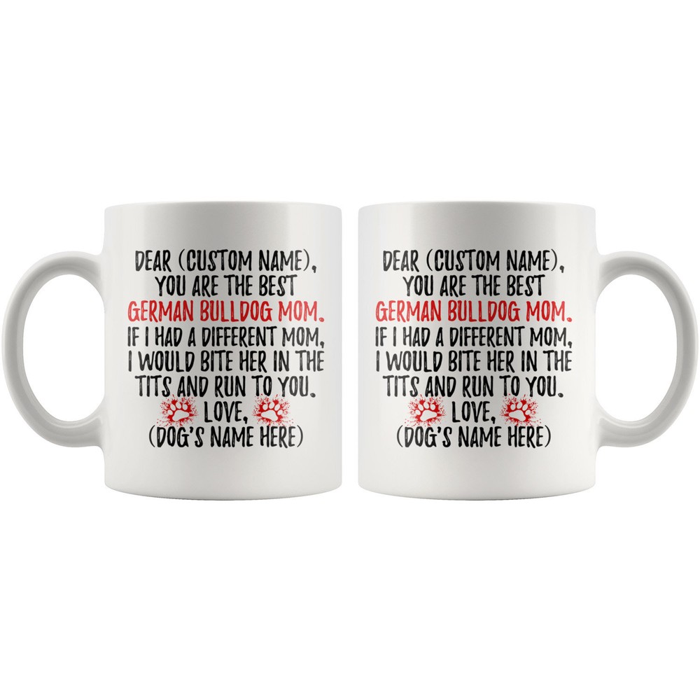 Personalized German Bulldog Dog Mom Mug German Bulldog Women Gifts German