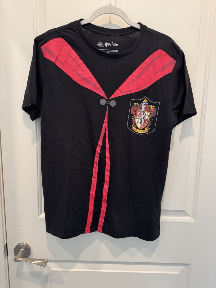 Harry Potter Gryffindor Graphic T-Shirt L Black Red Short Sleeve Mens
