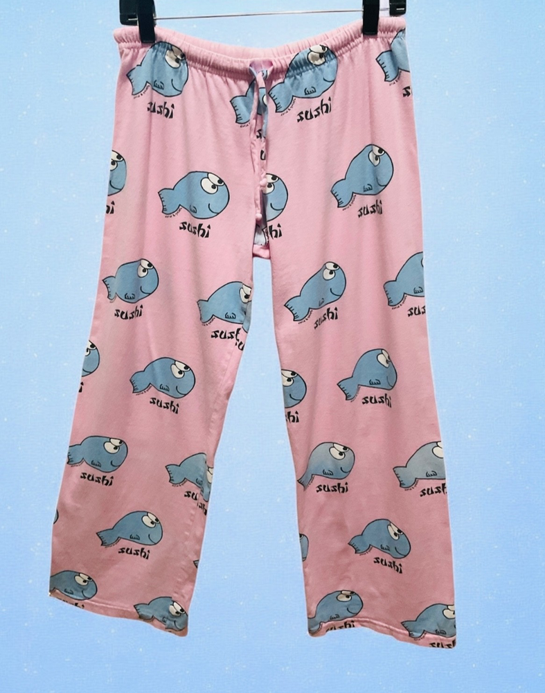 *Adorable *  David & Goliath Sushi  Fish Print Pajama Bottoms Sz M