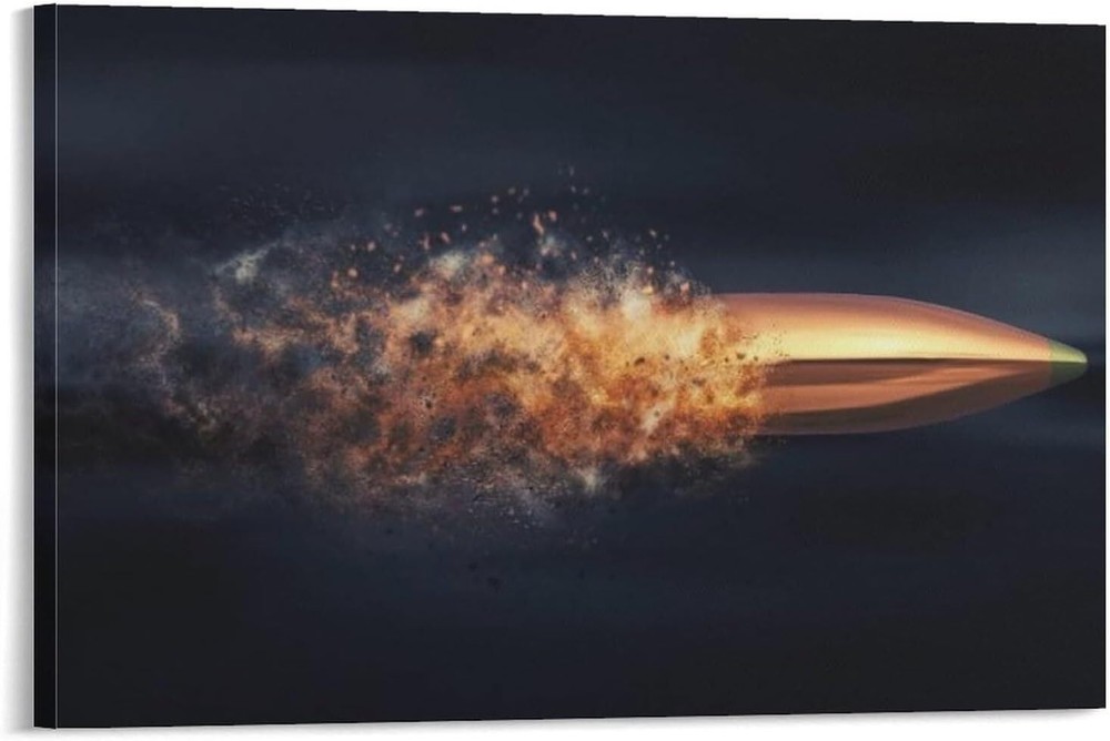 Room Aesthetics Poster Tracking Flying Bullets And Dust Vintage Poster Wall Art