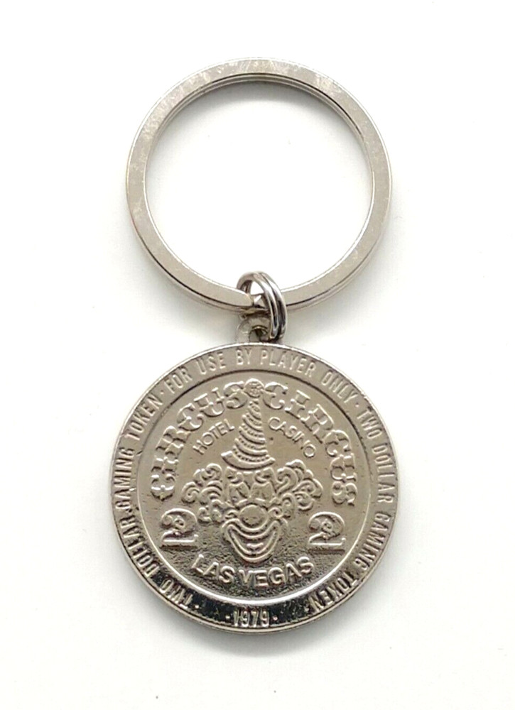 Vintage Circus Circus Hotel Casino Las Vegas Nevada Gambling Keychain Keyring