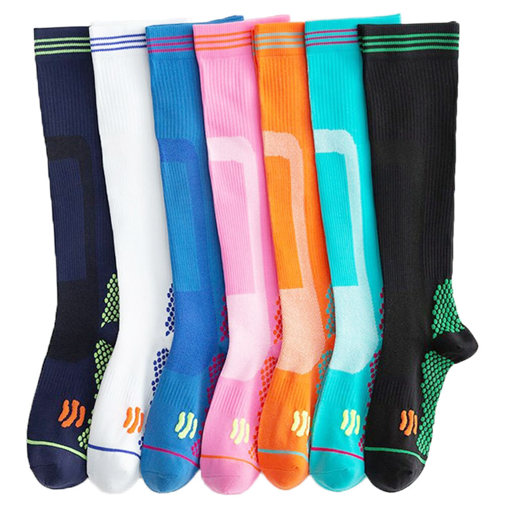 3 Pairs 20-30mmHg Compression Socks for Wide Calves – Running & Flying Support