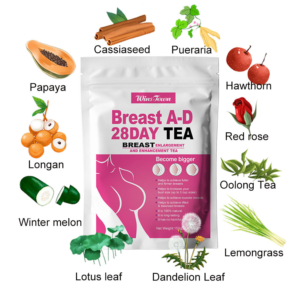 Natural Herbal Breast Enlargement Tea for Growth A-D Cups 90g Bigger Breasts