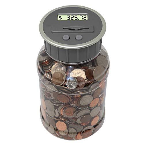 Digital Coin Bank, Savings Jar, and Piggy Bank | Automatic Coin Counter Total...