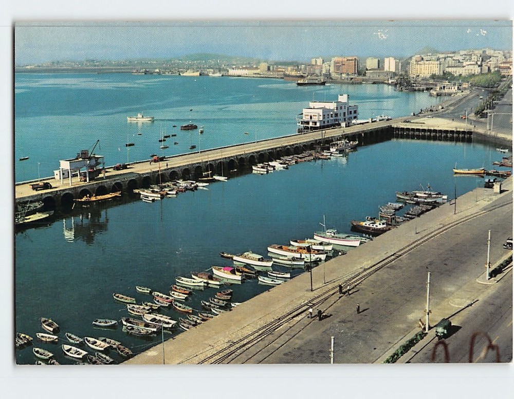 Postcard Haven and Bay Santander Spain