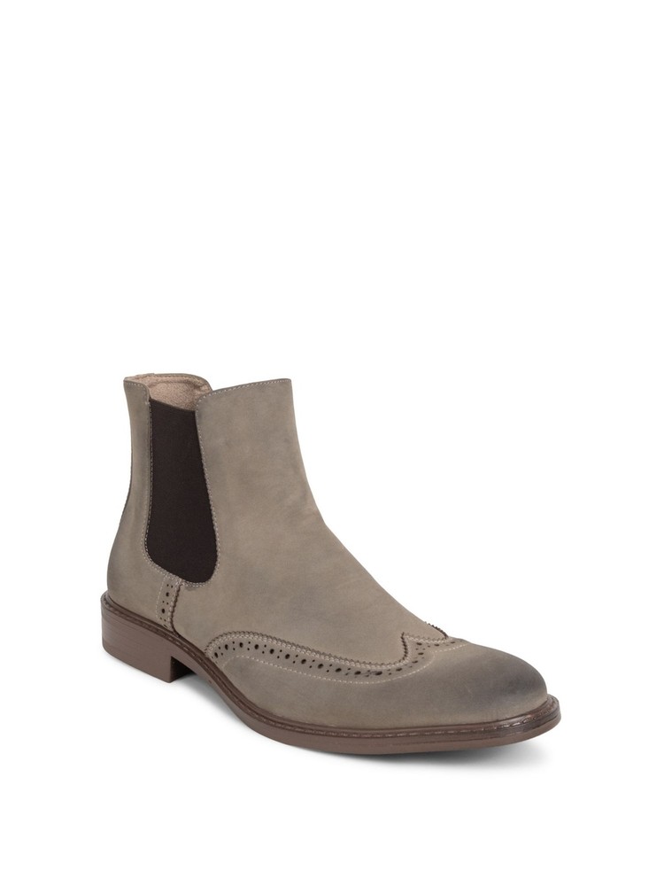 Kenneth Cole Mens Beige Knock Wingtip Chelsea Boots Size 12 M