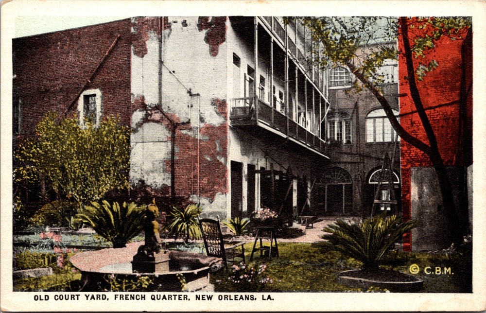 Old Courtyard Royal Street French Quarter New Orleans Postcard