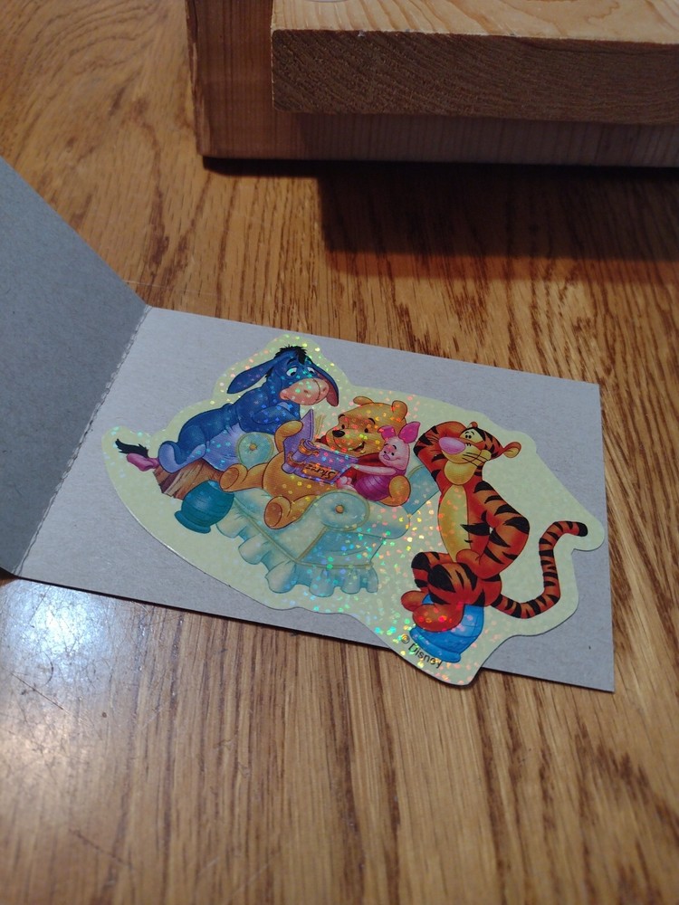 Vtg. Disney Winnie The Pooh Vending Machine sticker. Series 3. 9 of 12. STS35