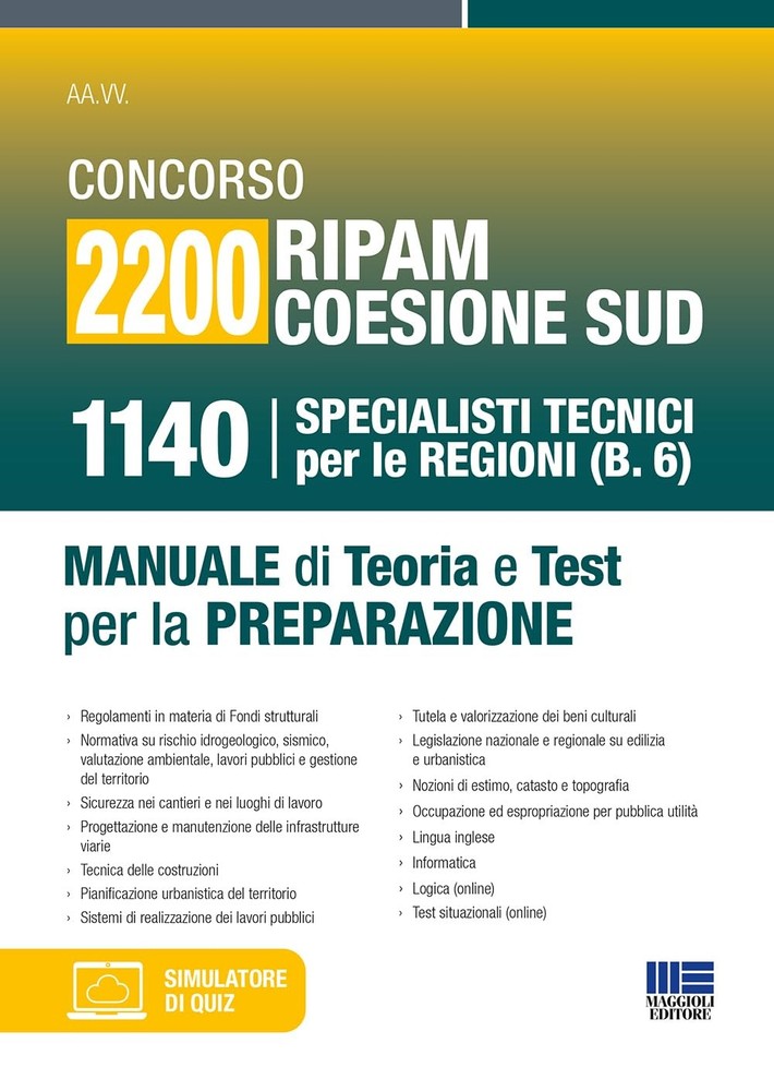 AA.VV. Concorso 2200 Ripam coesione Sud. 1140 specialisti tecnici pe (Paperback)