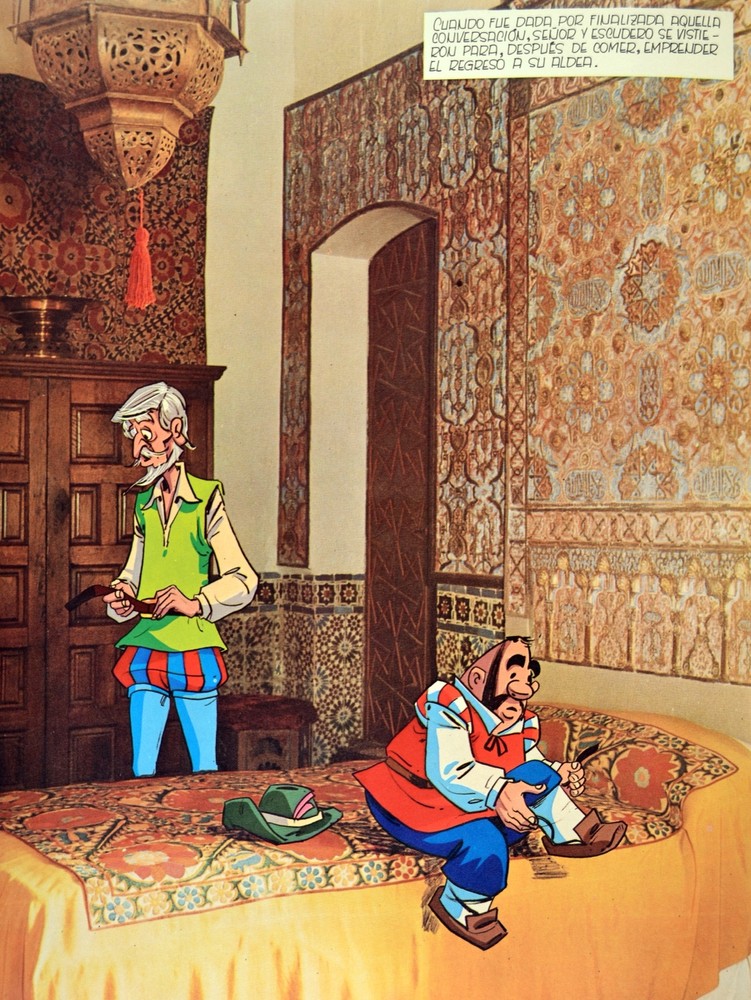 Comic book Animated Story telling. Spanish Decor Poster. Graphic Art Design 4055