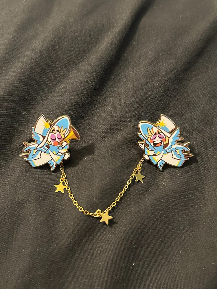 Fanmade Hazbin Hotel Lucifer Morningstar Angelic Enamel Pin Set