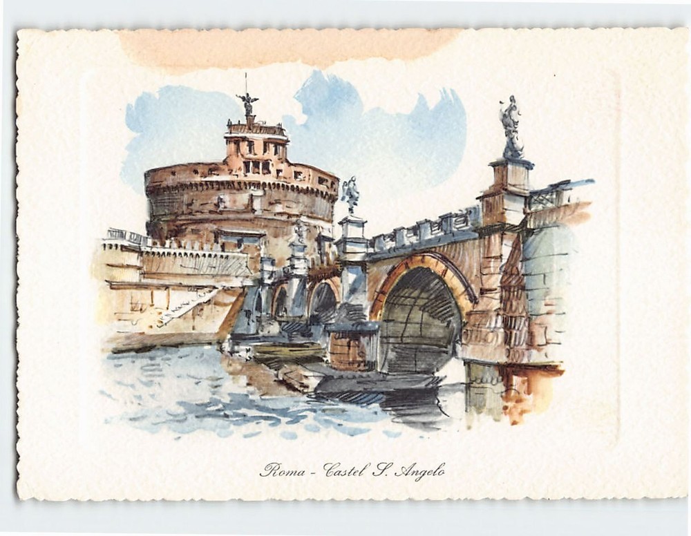 Postcard Castel Sant'Angelo Rome Italy