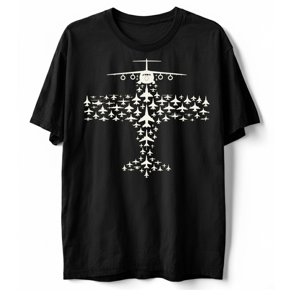 Airplane T-Shirt, Pilot Gift Graphic Tee, Aviation Air Force Gift Shirt
