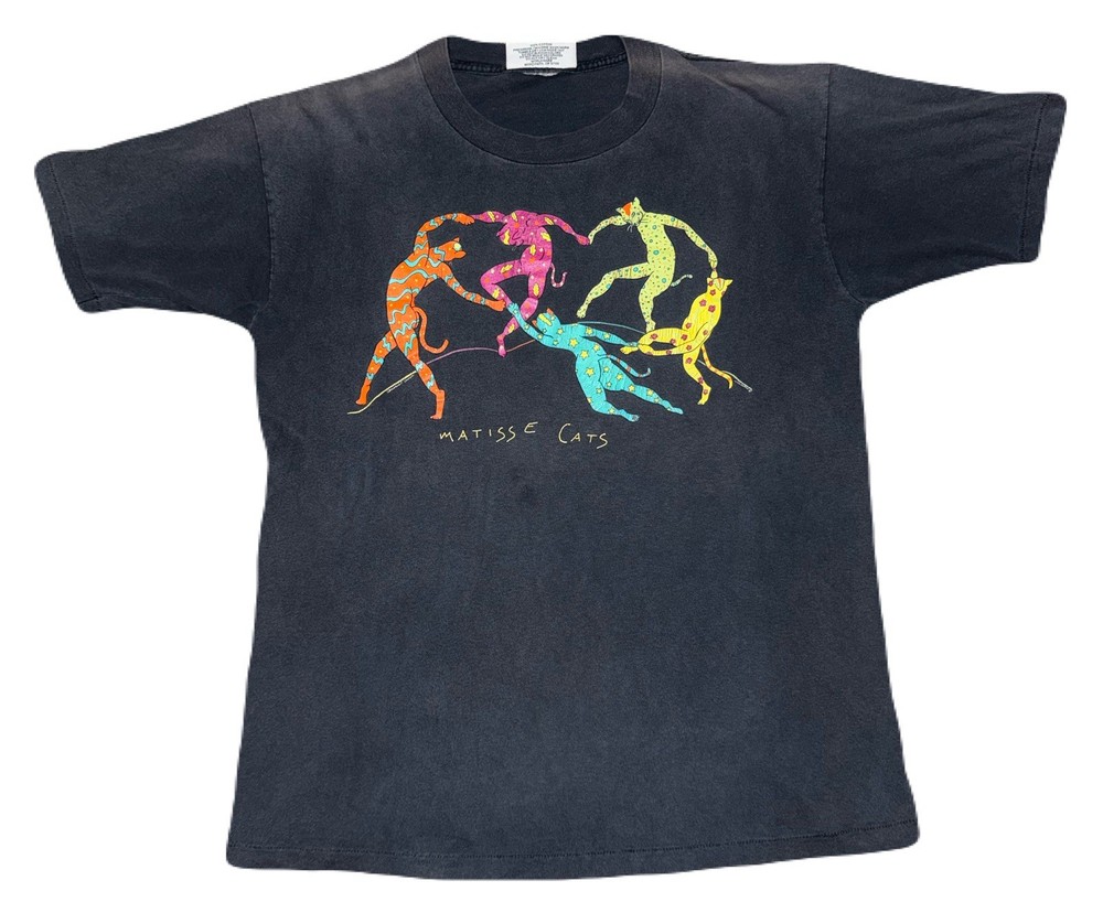 Rare Vintage 90s Matisse Picasso Cats Cat Animal Art Artist Graphic Shirt Sz XL