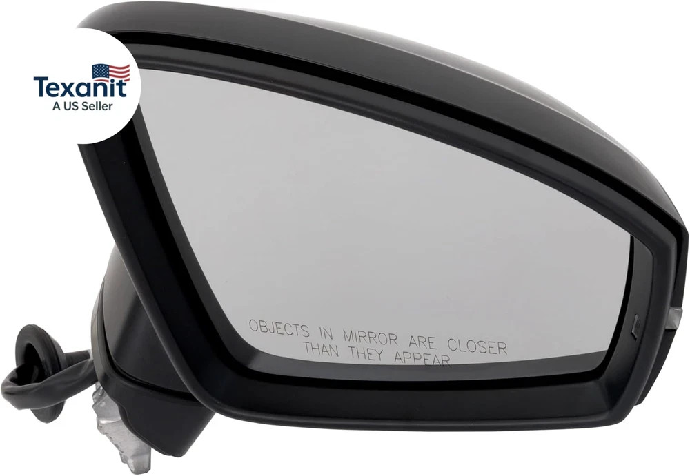 Passenger Side Power Heated Mirror for Volkswagen Tiguan 2018-2021 Manual Fold w