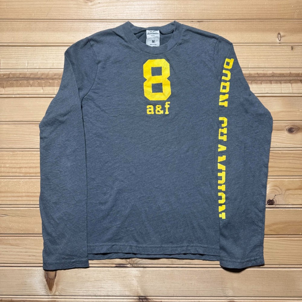Abercrombie & Fitch Kids A&F #8 Born Champion Long Sleeve Graphic Shirt - Medium