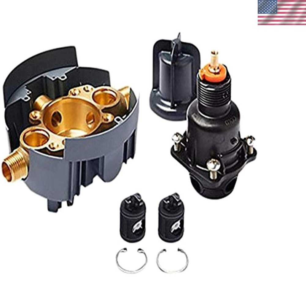 Rite-Temp Valve Body and Pressure-Balancing Cartridge Kit with Service Stops