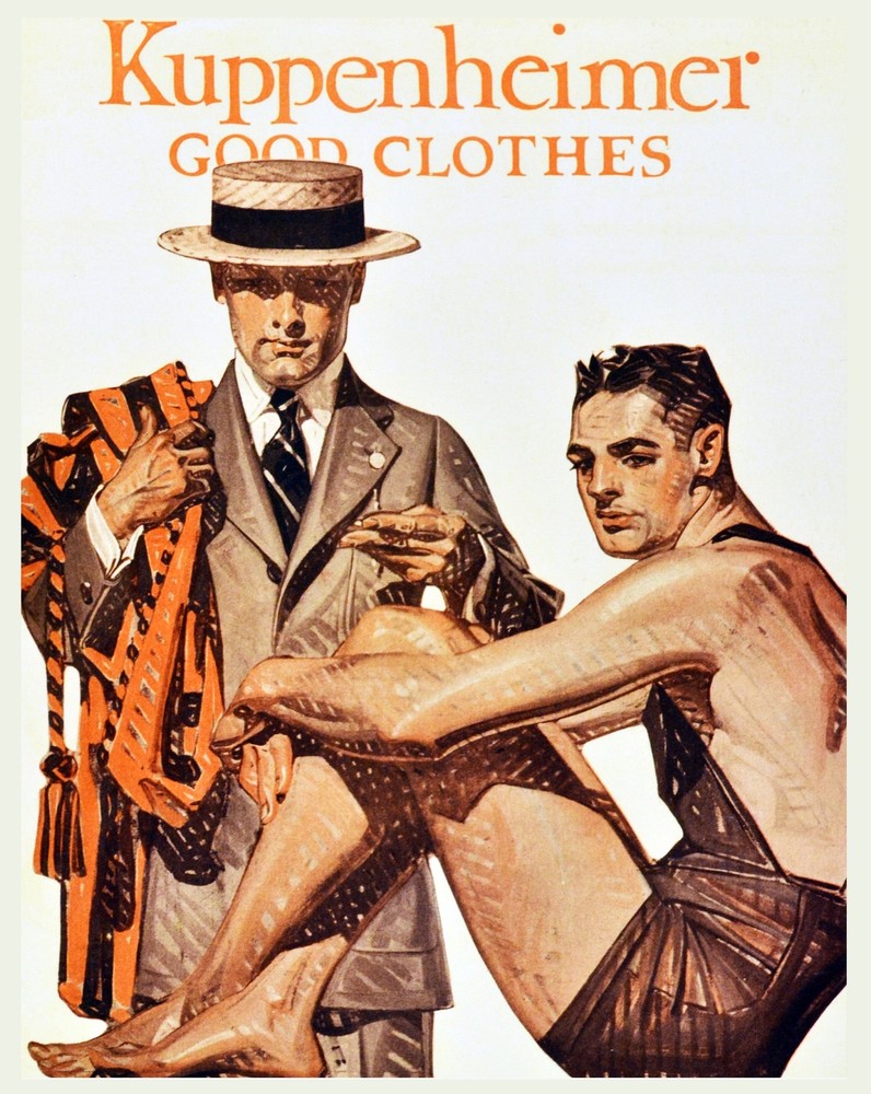 Decoration poster.Interior design Art.Kuppenheimer male fashion.6373