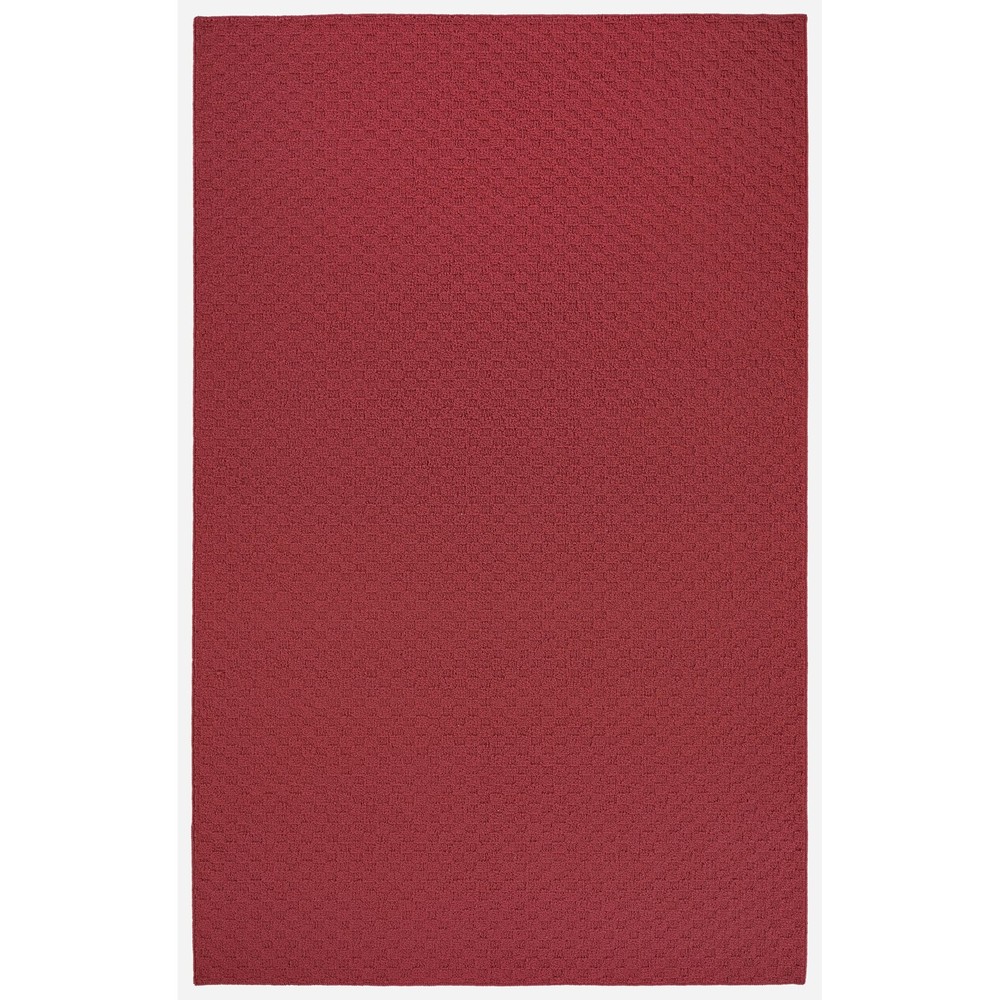 Town Square Chili Pepper Red 8' x 10' Non Slip Area Rug for Living Rooms & Ha...