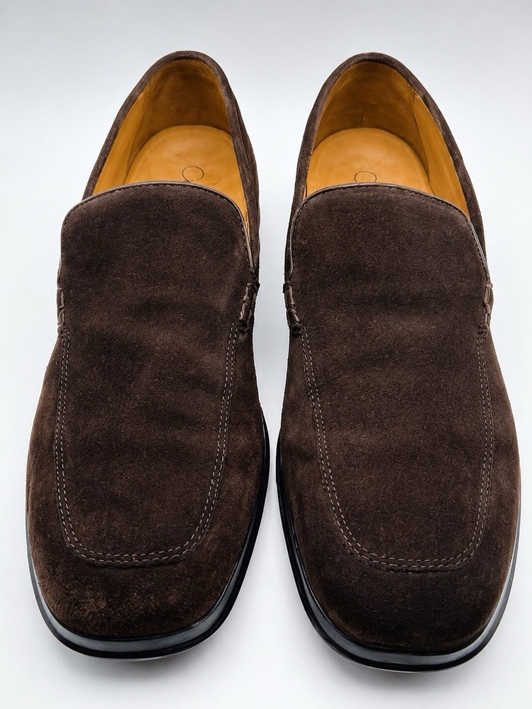 Cole Haan Mens 13M Brown Suede Venetian Loafers Slip On Comfort Shoes Modern