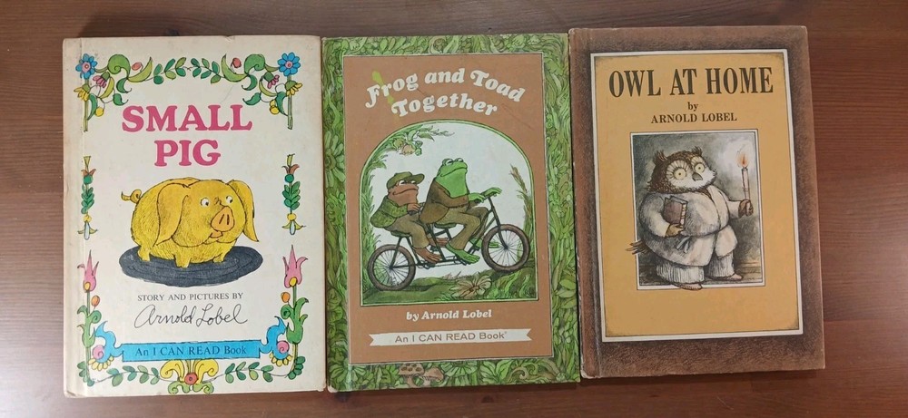 3 VTG Arnold Lobel Children’s Books Owl at Home Frog & Toad Together Small Pig