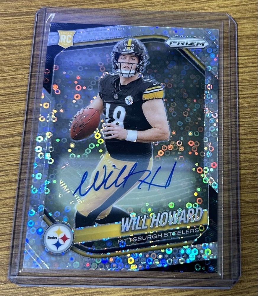 2025 Panini Prizm Will Howard Steelers Disco Prizm Rookie Auto #367