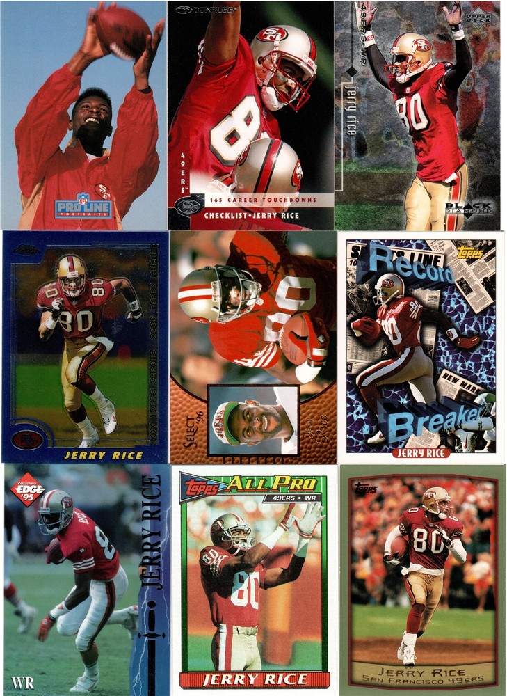 Jerry Rice Card Lot #16 (9 Card Lot) San Francisco 49ers