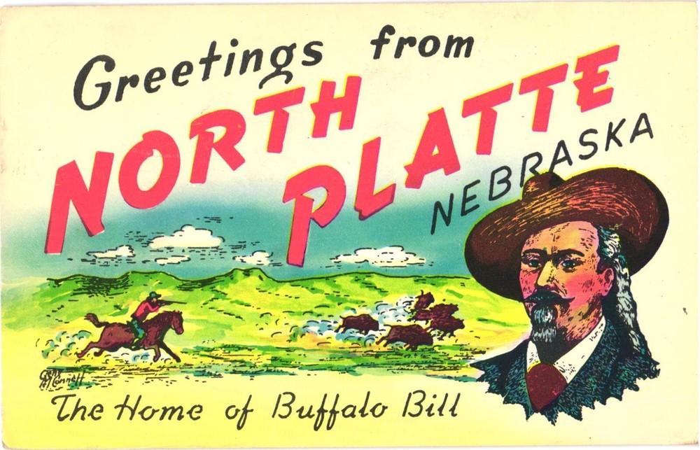 North Platte Nebraska The Home of Buffalo Bill Greetings Vintage Postcard