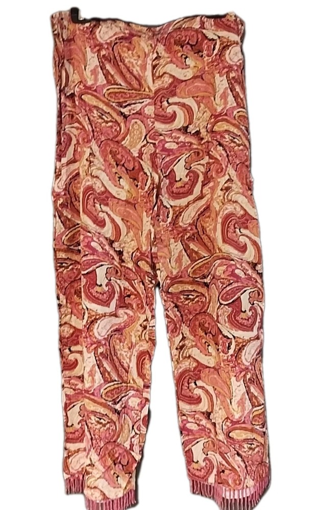 Vintage Zoe California Women's Bloom Floral Flowy Wide Leg  Boho Pants