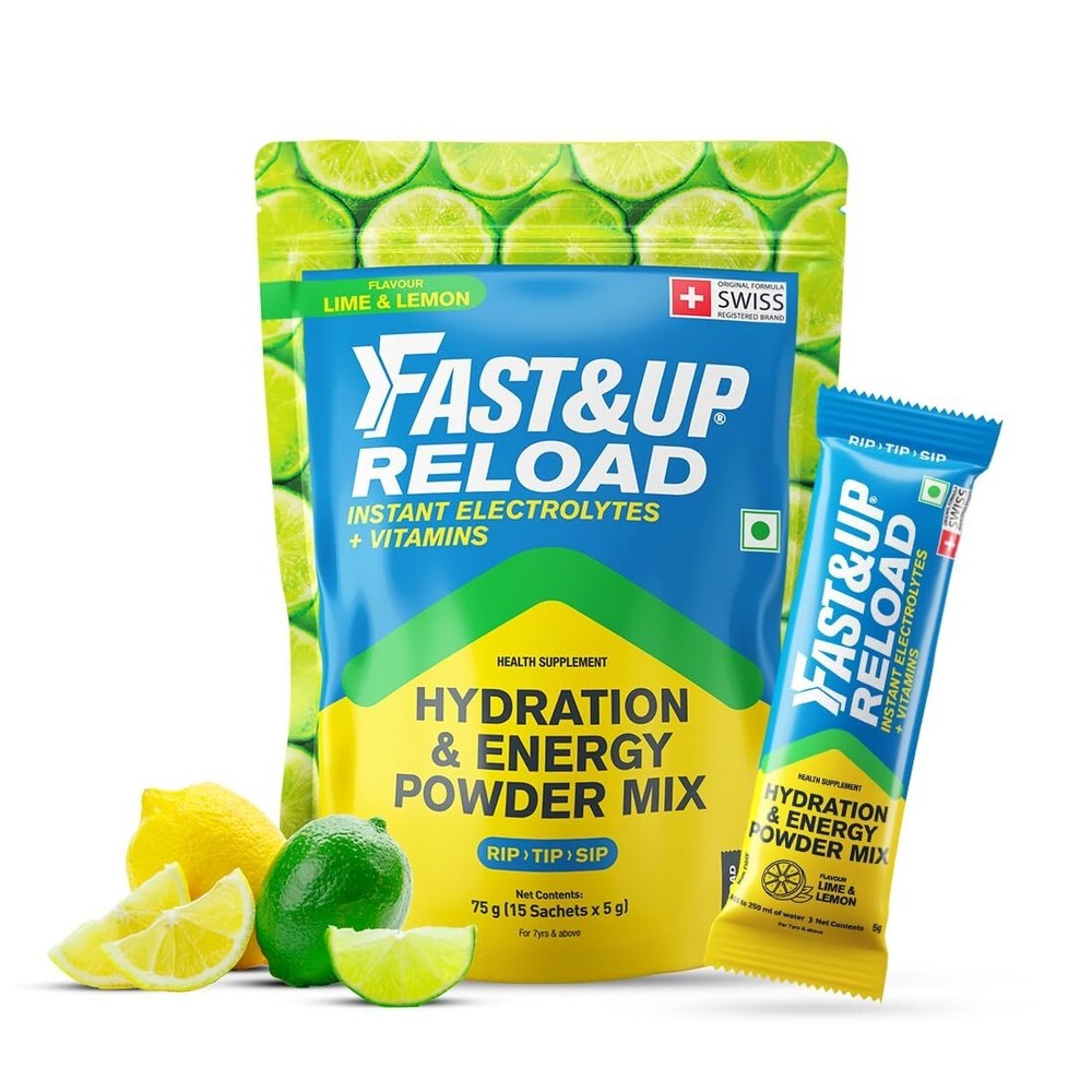 Fast & Up Reload Electrolyte Powder Lemon Flavor Pack of 15